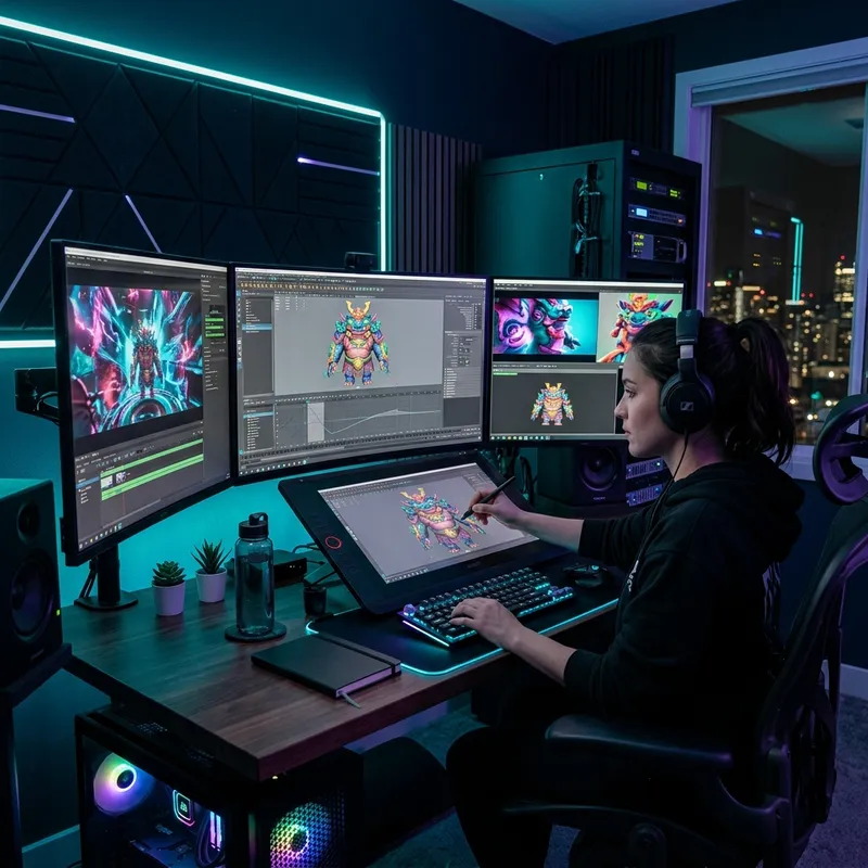 Voxel Eye 3D Animation and VFX Studio Chennai Workspace